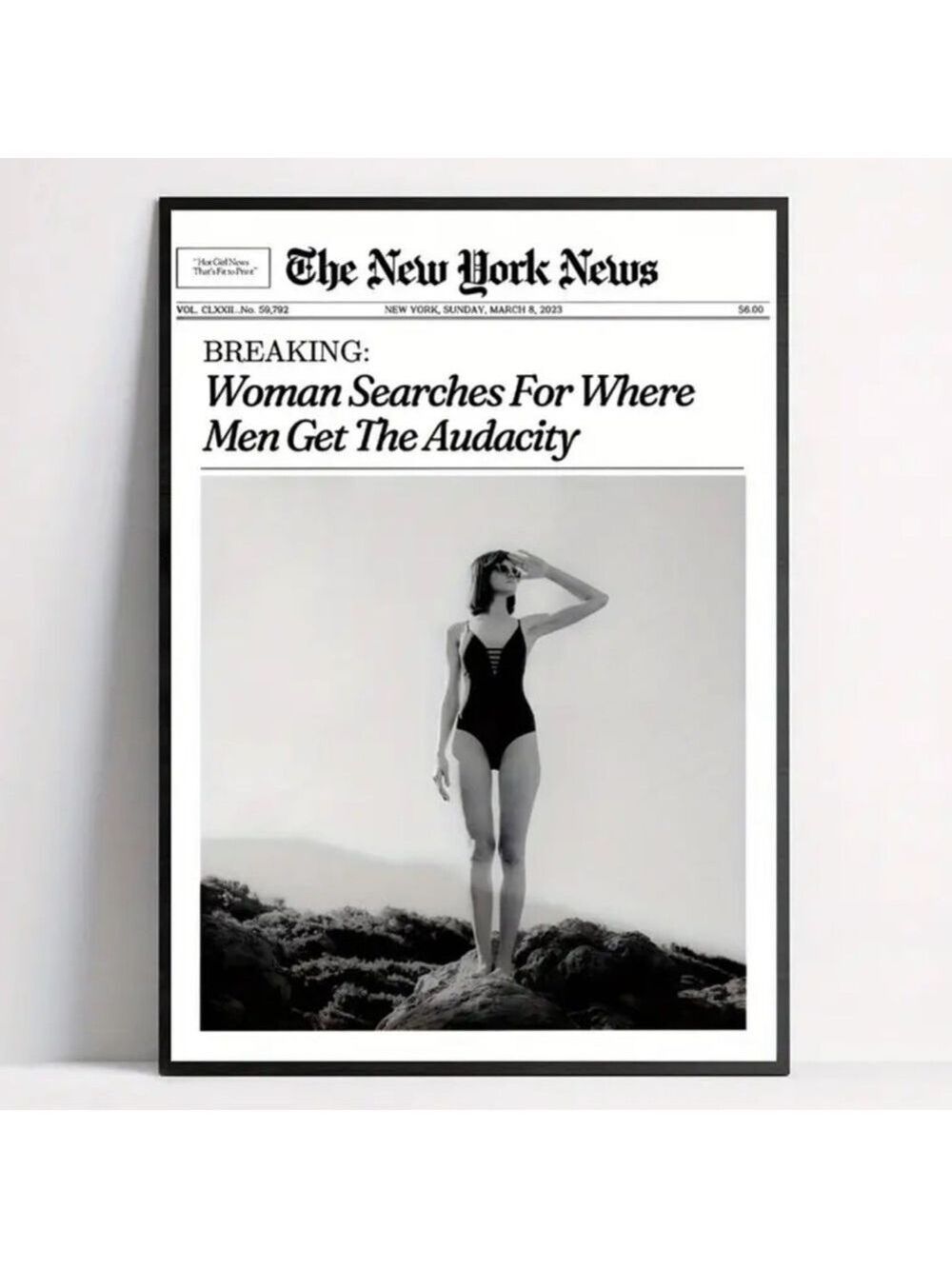 “Where Men Get The Audacity” Canvas Feminist Print Wall Art - Picture 2 of 6